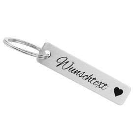 Keyring with Engraving, Stainless Steel, Keyring with Name, Gift for Fathers, Mothers, Sisters, Brothers, Car Key Fobs
