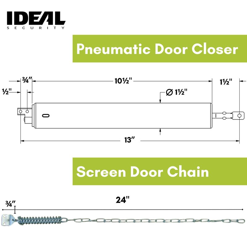 Ideal Security Model 8730 Heavy Duty Pneumatic Screen and Storm