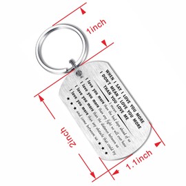 ENGZHI Love Keychain Love Gifts for Him Her, I Love You More the End I Win Keychain, Valentine Anniversary Birthday Present