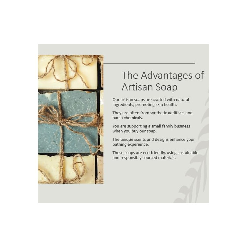 Hademade Coconut and Shea Butter Artisan Soap with Essential oil.