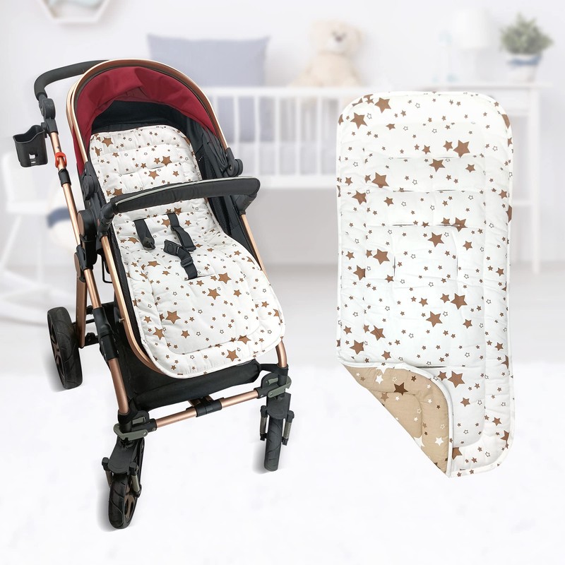 Baby Stroller Cushion,Infant Car Seat Insert-Reversible Universal Breathable and Soft