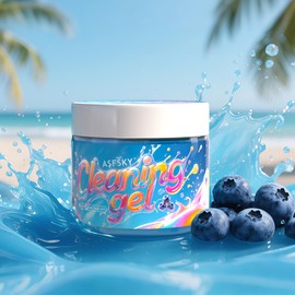 ASF Car Cleaning Gel (Blue Blueberry,1 Pack) Car Clean Putty Universal Car Interior Cleaner Slime Perfect Cleaning Kit Supplies Auto Detailing Tools Accessories Dust Remover Gifts for Men Women