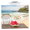 Baluue 4pcs Watermelon Shape Sand Remover Brush Lightweight Sponge Beach