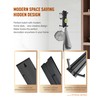 Waterproof Towel Robe Coat Holder for Wall，Foldable Black Towel Hooks，coat