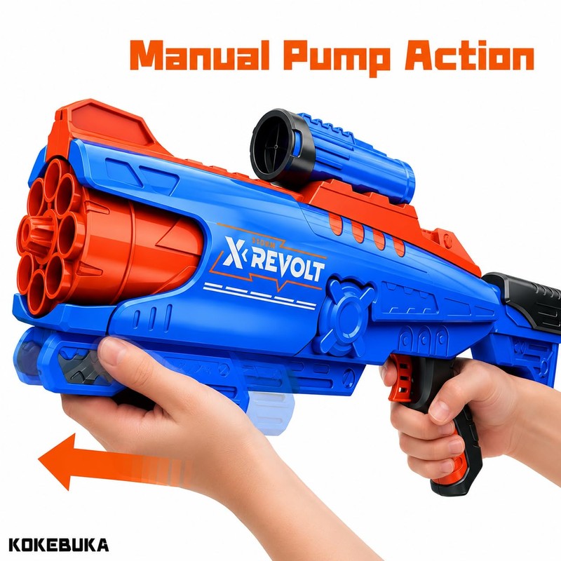 KOKEBUKA Foam Dart Blaster Toy Gun for Boys 8-12 -