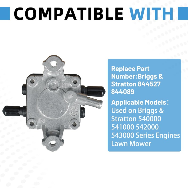 844527 844089 Upgraded Fuel Pump Compatible with Briggs & Stratton