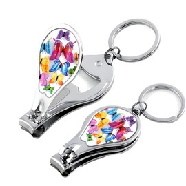 Ruhuayoupin Nail Clipper Set Multifunctional Toenail Clippers For Thick Toenails For Seniors Convenient To Carry Fingernail Clipper With File 2PACK Nail Trimmer Nail Cutters For Men Women adult (Butterfly)