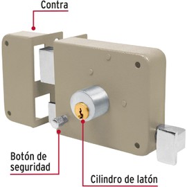 MORNWELL Cerradura de sobreponer con llaves,Cerradura Chapa De Seguridad,Cerradura de puerta para Puertas,chapas para Puertas,oficina,dormitorio,entrada delantera,clásica,instala-fácil(izquierda)