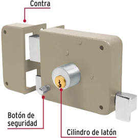 MORNWELL Cerradura de sobreponer con llaves,Cerradura Chapa De Seguridad,Cerradura de puerta para Puertas,chapas para Puertas,oficina,dormitorio,entrada delantera,clásica,instala-fácil(izquierda)