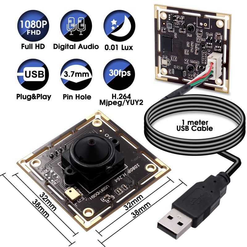 Svpro 1080P USB Camera Module Board with Micphone IMX 323