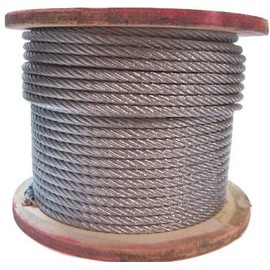 3/8", 7x19 Galvanized Cable (150 ft Reel)