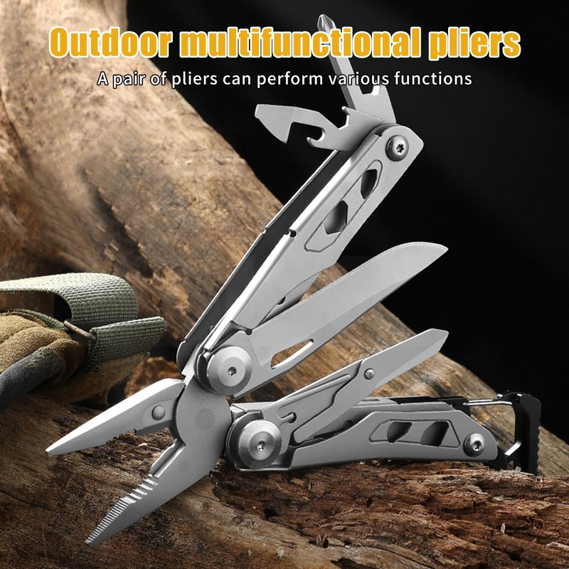 Multitool Pliers and Scissors, 13 in 1 Stainless Steel Portable