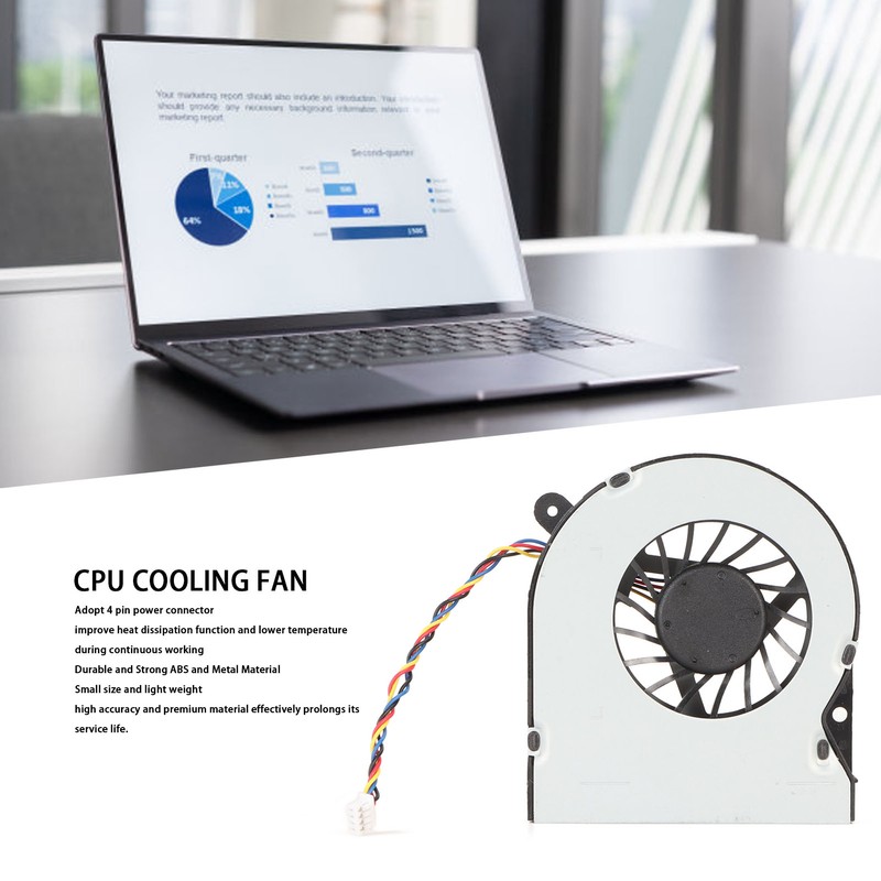 CPU Cooling Fan 4pin Power Connector Light Small Easy Connection