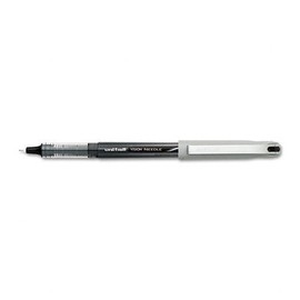 uni-ball : Vision Needle Stick Roller Ball Pen, Black Ink, Fine, 0.70 mm -:- Sold as 2 Packs of - 12 - / - Total of 24 Each
