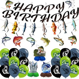 Fishing Party Decorations Fishing Birthday Party Decorations Gone Fishing Party Decorations Fish Party Decorations Fishing Themed Party Decorations for Fishing Theme Party Birthday Baby Shower Favor
