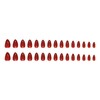 JUSTOTRY 24 Pcs Blood Red Solid Almond False Nails Short