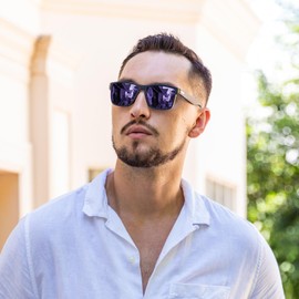 Farrobor Polarised Sunglasses Mens Square Retro Sun Glasses UV400 Protection Classic Shades for Men Driving Fishing Sports