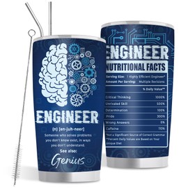 Goiicoln Engineer Tumbler Gift, Engineers Gifts for Men, Engineer Tumbler with Lid and Straw, Birthday Gifts for Engineering Students Mechanical, Retirement Gifts for Engineers, Engineers Cup 20oz