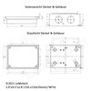 LeMotech ABS Plastic Dustproof Waterproof IP65 Junction Box Universal Electrical
