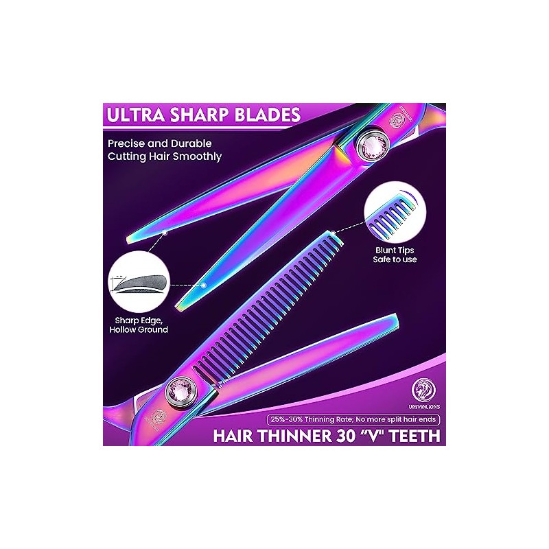 Hairdressing Scissors Set 6 Inch Hair Thinning Scissors