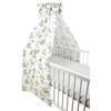 TupTam Baby Cot Canopy with Crown and Bow, Safari/Lion/Brown/Leaves/Green, ca.