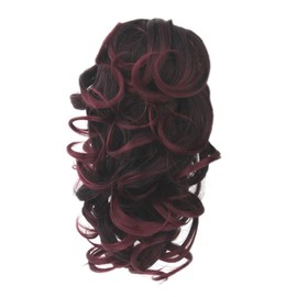 FRCOLOR 1Pc Curly Synthetic Hair Wig Claw Clip Ponytail Extension for Women Comfortable Attachment Restylable Design for Daily Wear All Head Color