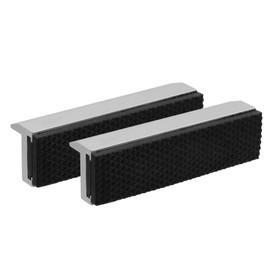 FarBoat 4" Vise Jaws 2 Strongly Magnetic Universal Soft Vise Pad Covers Durable Metal Clamp Jaw Flat Cover Aluminum Multipurpose Jaw Protector, Black