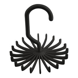 Scarf Hanger, Tie Belt Hanger 360 Degree Rotating Belt Hanger Organizer Tie Rack Holder, Multipurpose Organizer or Hanging Belt, Ties, Purse, Scarves, Camisoles(Black)