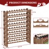 Domax Wine Rack Freestanding Floor - 72 Wine Bottle Holder