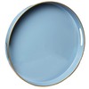 Spsyrine Round Blue Decorative Tray, 13" Plastic Serving Table Tray