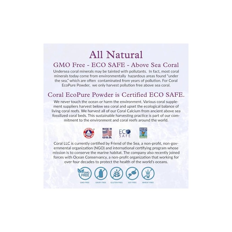 Coral LLC Eco Pure Coral Calcium Powder 16 Ounces