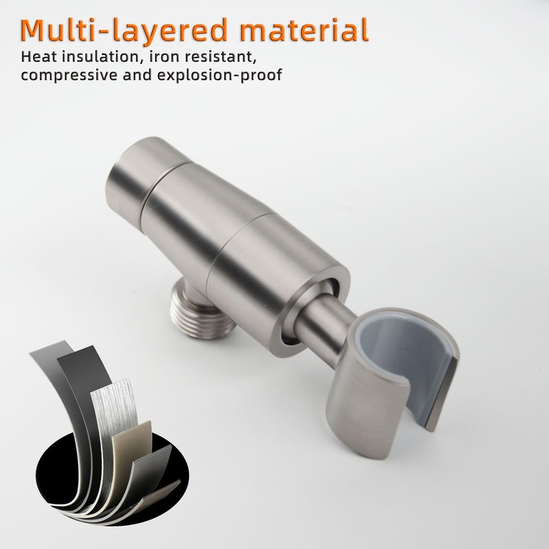 KAPHOME Shower Head Holder,All Metal Handheld Shower Head Holder,Adjustable Shower