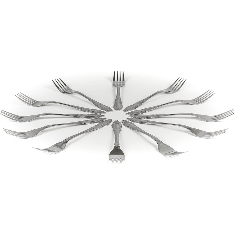 DecorRack 12pcs Dinner Forks, Stainless Steel, 7.5 inches, Flatware, Dishwasher