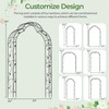 Happygrill Garden Arch Trellis, 2 Sides 8.2FT Metal Archway Pergola