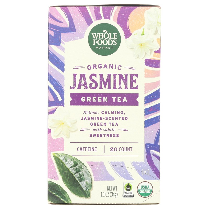 Whole Foods Market, Tea Green Jasmine Organic, 20 Count