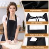 PIEMEET 12Pcs Bib Apron,Black Aprons Bluk,Bib Aprons with 2 Pocket,Kitchen