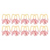 100Pcs Paper Clips Cute French Fries Shape Electroplating Process Lightweight