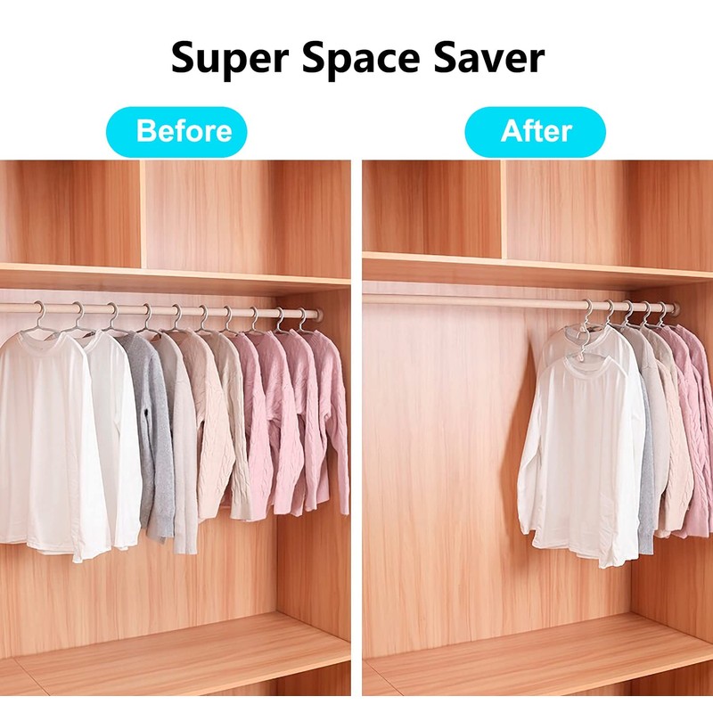 Bakecat Clothes Hanger Connector Hooks, 20 Pcs Coat Hanger Hooks