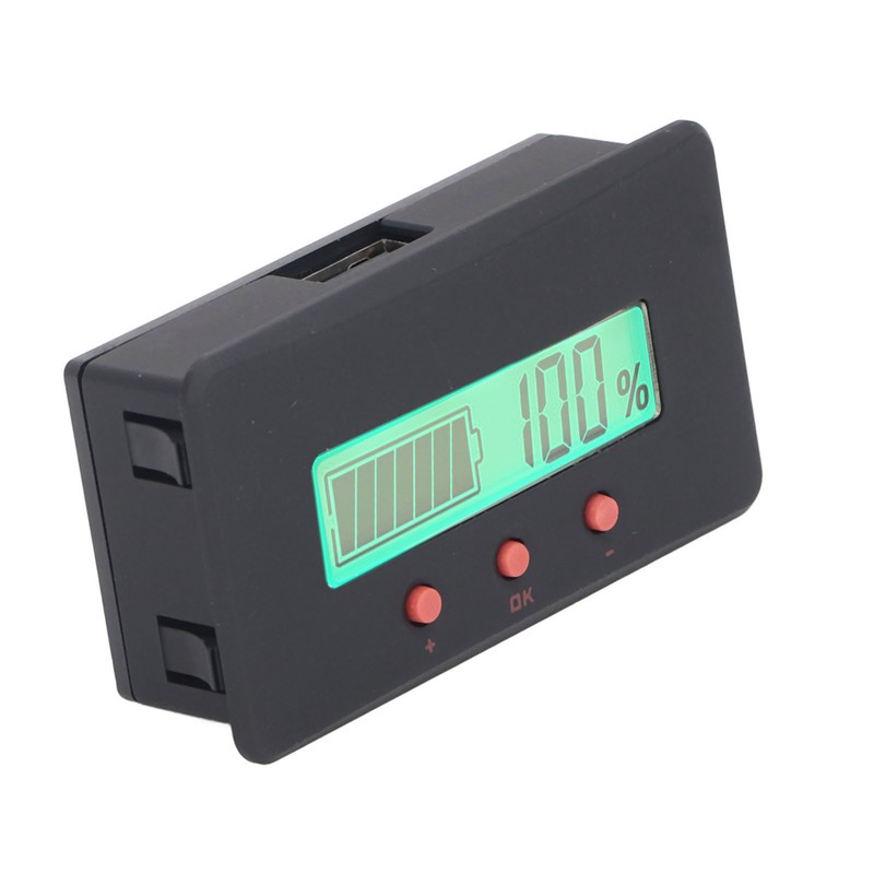 Battery Monitor Meter High Accuracy Voltmeter Ammeter Universal Battery Capacity