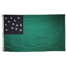 AES 3X5 Embroidered Sewn Green Mountain Boys 100% Cotton 3'x5' Flag Brass Grommets Fade Resistant Double Stitched Premium Penant House Banner Grommets