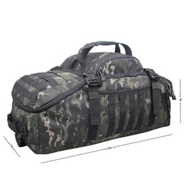 Greencity Travel Duffel Bag for Weekend Overnight Bag Waterproof Small Large for Men Women 25L 42L 68L Black Camo