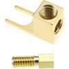 Greluma 4 x Speaker Cable Connector, Hi-End Banana to Flat