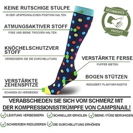 Campsnail Compression Stockings, Women's Compression Socks, Support Stockings, Trainer Socks, Men's Running Socks for Running Cycling