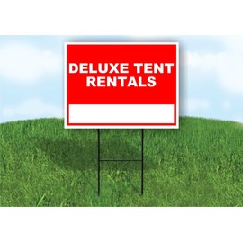 Deluxe Tent Rentals Write On Me Red 18x24 in Single Sided Yard Road Sign w/Stand