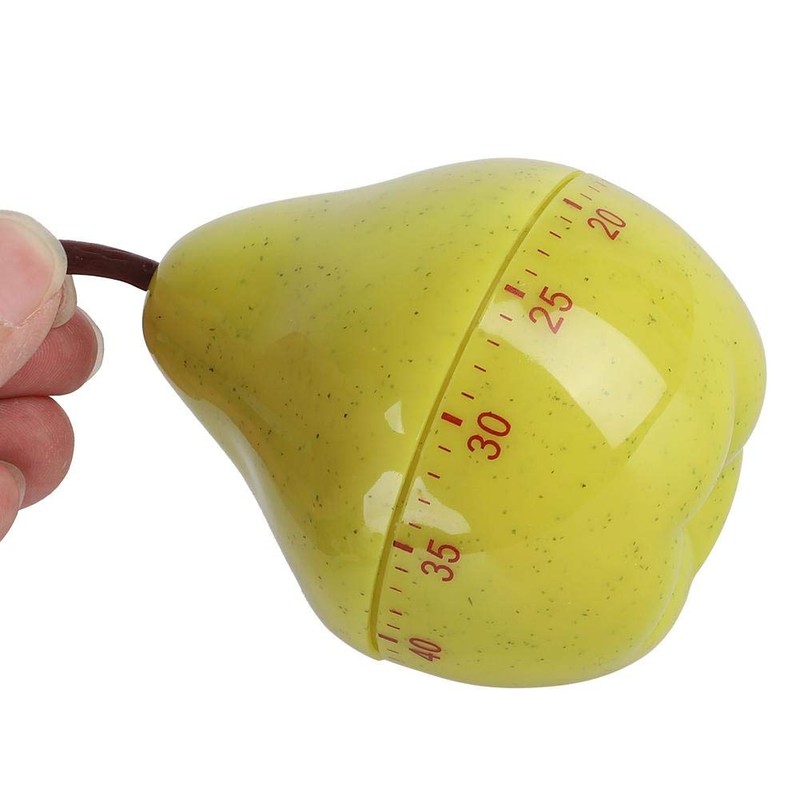 Cartoon Kitchen Timer, Pear Shape, Manual Mechanical Timer, Kitchen Timer,