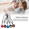 5pcs Kid Silicone Dinosaur Pattern Sensory Chewing Necklace Portable Baby
