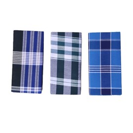 Mens 100% Cotton Checked Lungi/Dhoti/Sarong/Wrap/South Indian dress - Set Of 3 Combo Pack (Export Quality/Skin Friendly) (Multi-Colored), Mix, Medium
