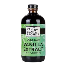 Organic Vanilla Extract | Pure Vanilla Bean Perfect For Cooking and Baking | Vanilla Bean Project | 8 Ounce