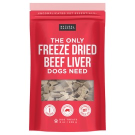 Natural Rapport Beef Liver Dog Treats - The Only Freeze Dried Beef Liver Dogs Need - Grain-Free Beef Bites, Dog Treats for Small and Large Dogs (8 oz.)