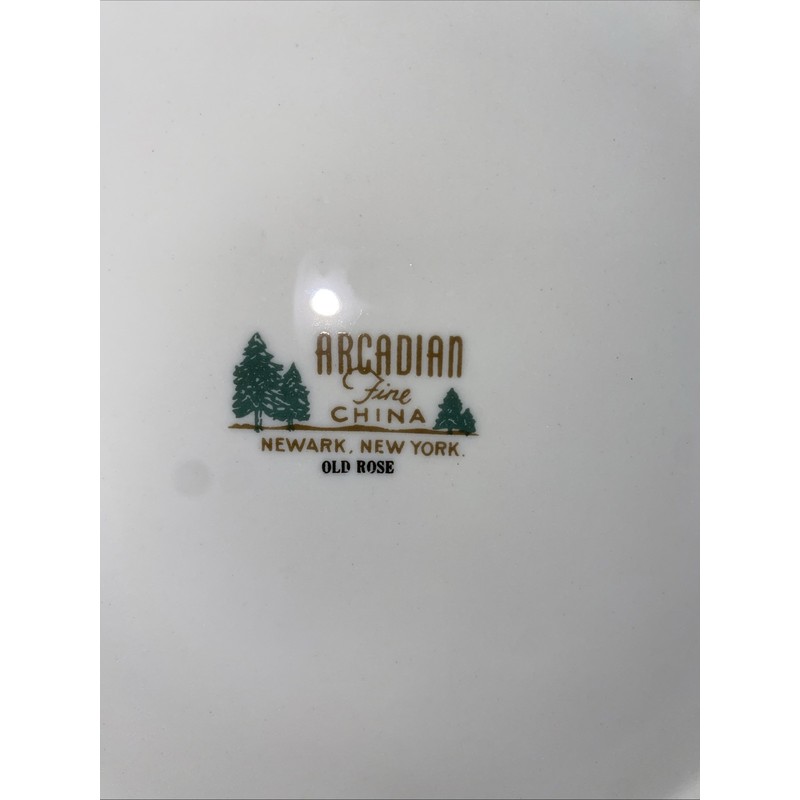 Arcadian Vintage Arcadian Fine China Old Rose Pattern 10 1/4”